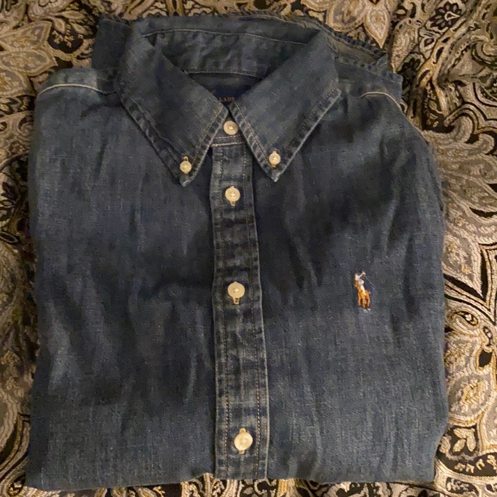 Polo Long sleeve denim button up shirt